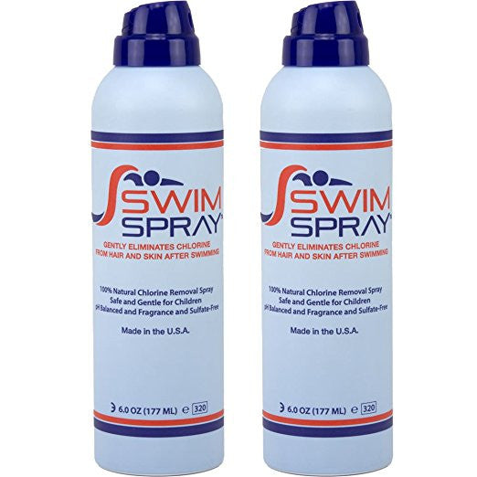 SwimSpray Natural Chlorine Removal Spray for Hair & Body - 6 oz. Bottles 2 Pack