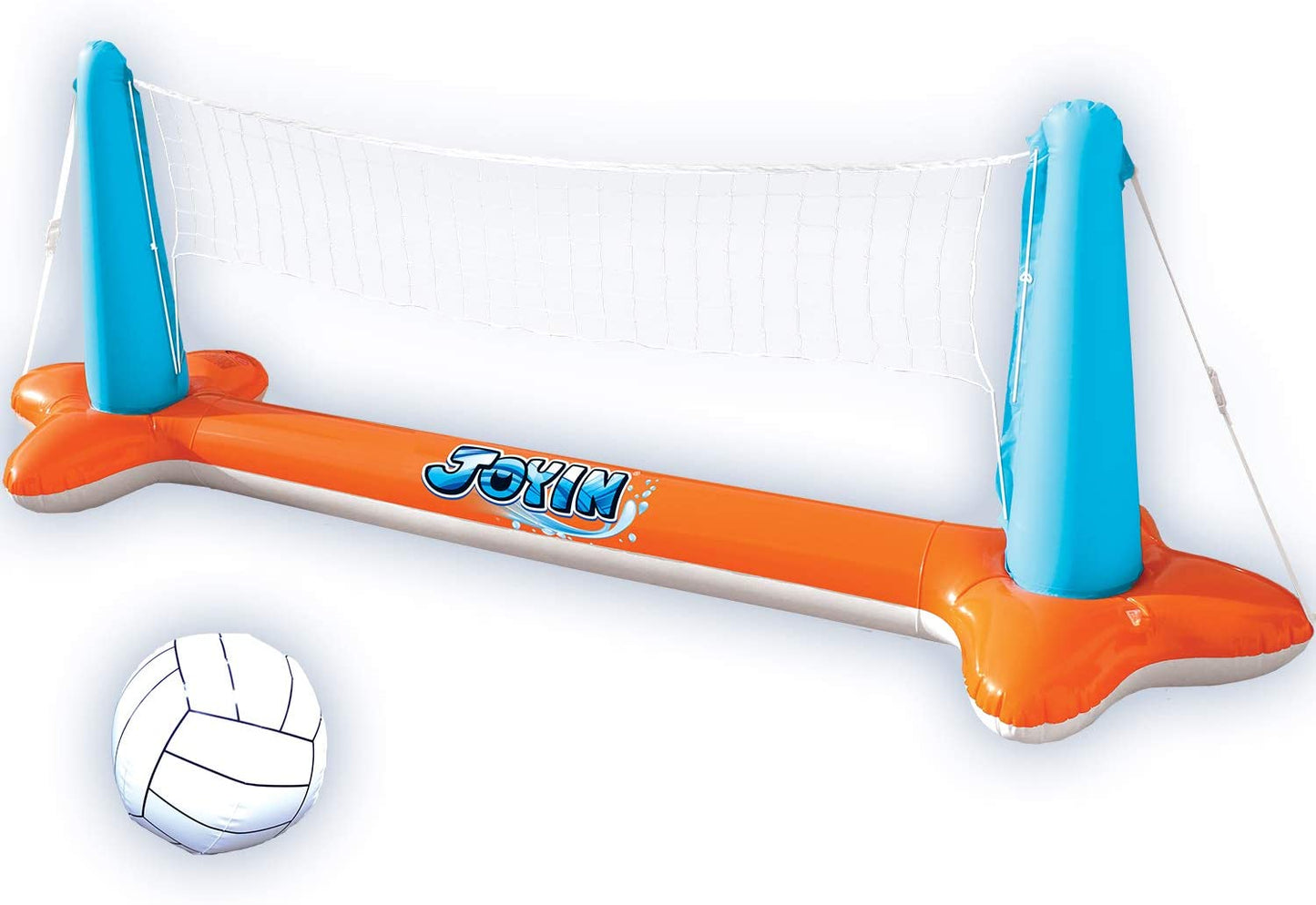 Inflatable Pool Float Volleyball Net & Basketball Hoops Set