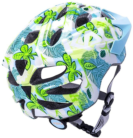 Kali Protectives Unisex-Adult Open Face Chakra Youth Bike Helmet (Flora Gloss Blue, Universal)