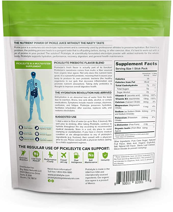 PickleLyte Electrolyte Powder Drink Mix (6.35 ounces / 180 grams)