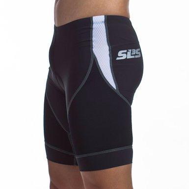 SLS3 Men's Tri Race Compression Short, Raven Black, X-Small/26-28-Inch