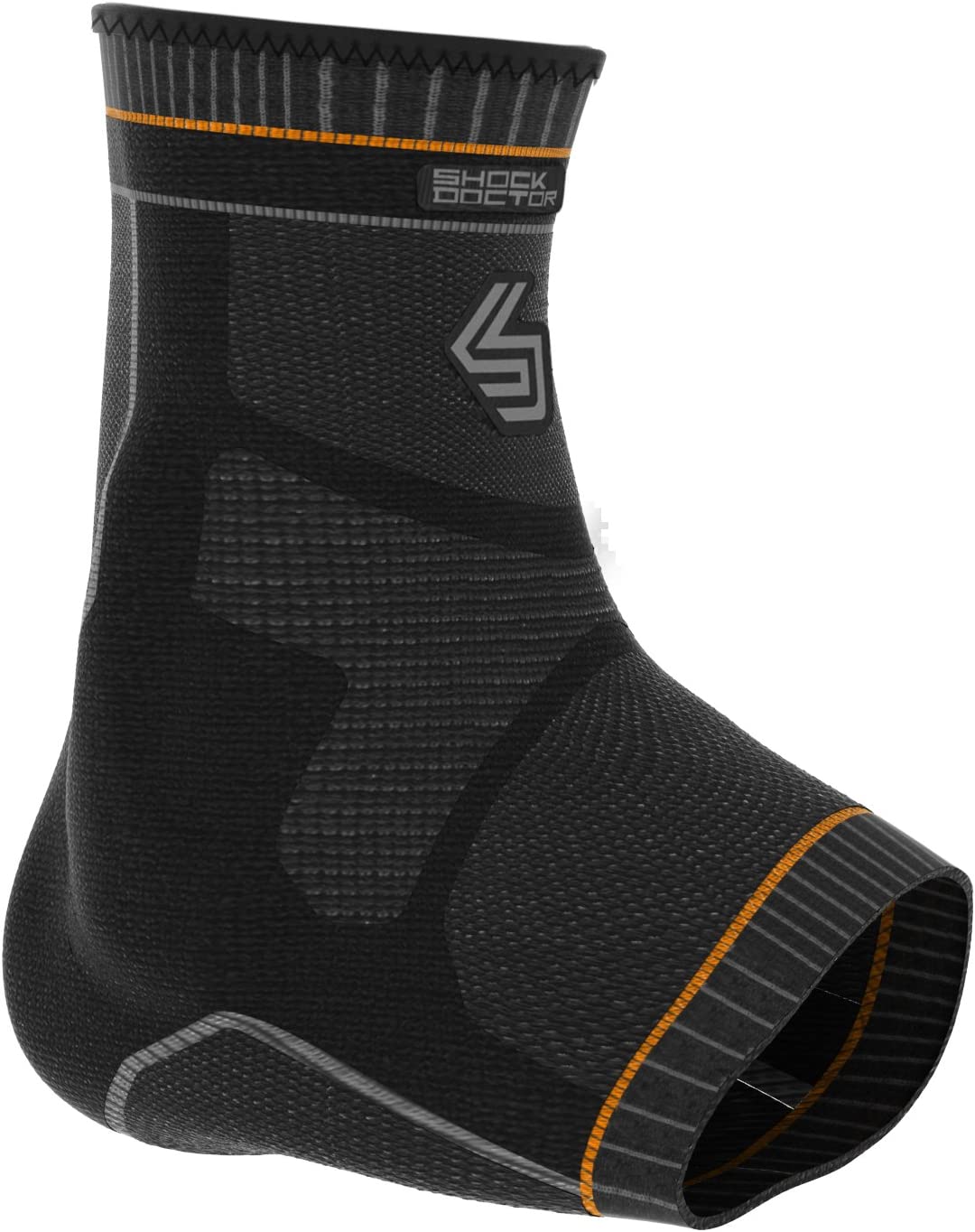 Shock Doctor Ultra Compression Knit Ankle Support w/Gel Support Black / Grey Large
