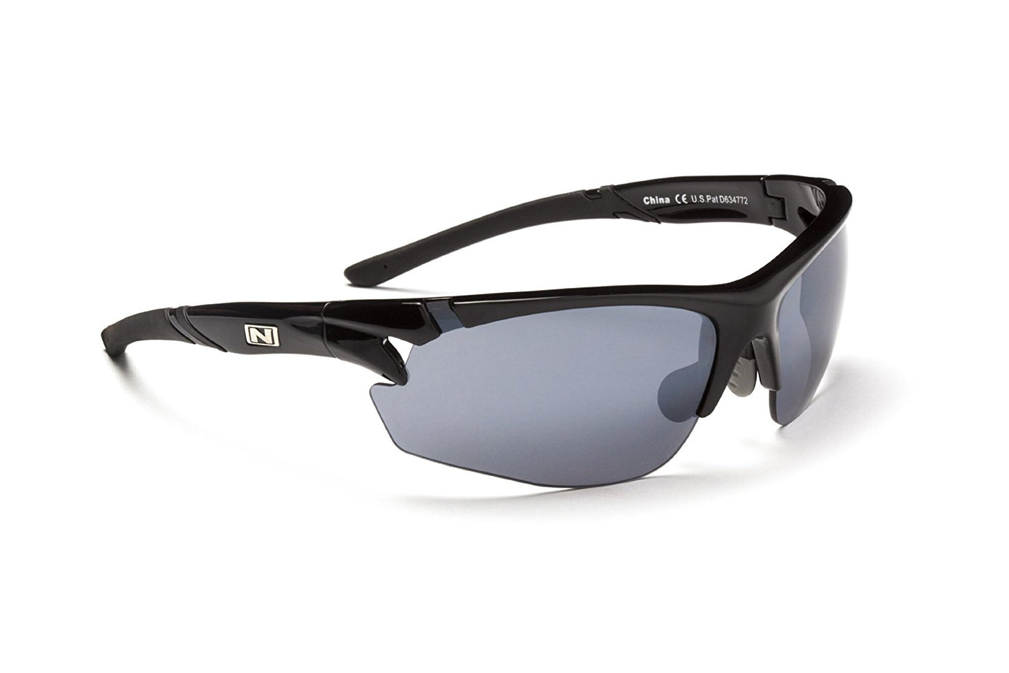Optic Nerve Gridlock Sunglasses, Shiny Black, Smoke/Copper/Clear