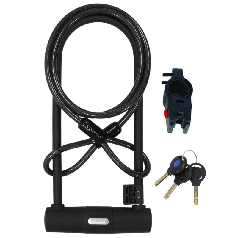 UL-290C 290mm U-Lock W/ Cable & Bracket