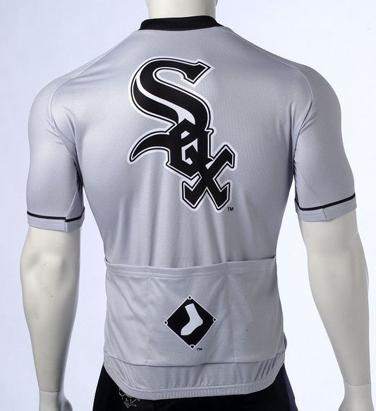 VOMAX MLB Chicago White Sox Men's Cycling Jersey, Silver, 4XL