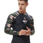SEOBEAN TAUWELL Men's Long Sleeve Rash Guard Swimwear Surfing Shirt (Camo)