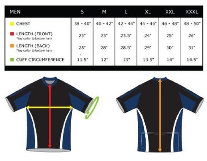 Citadel Bulldogs Men's Cycling Jersey (S, M, L, XL, 2XL, 3XL)