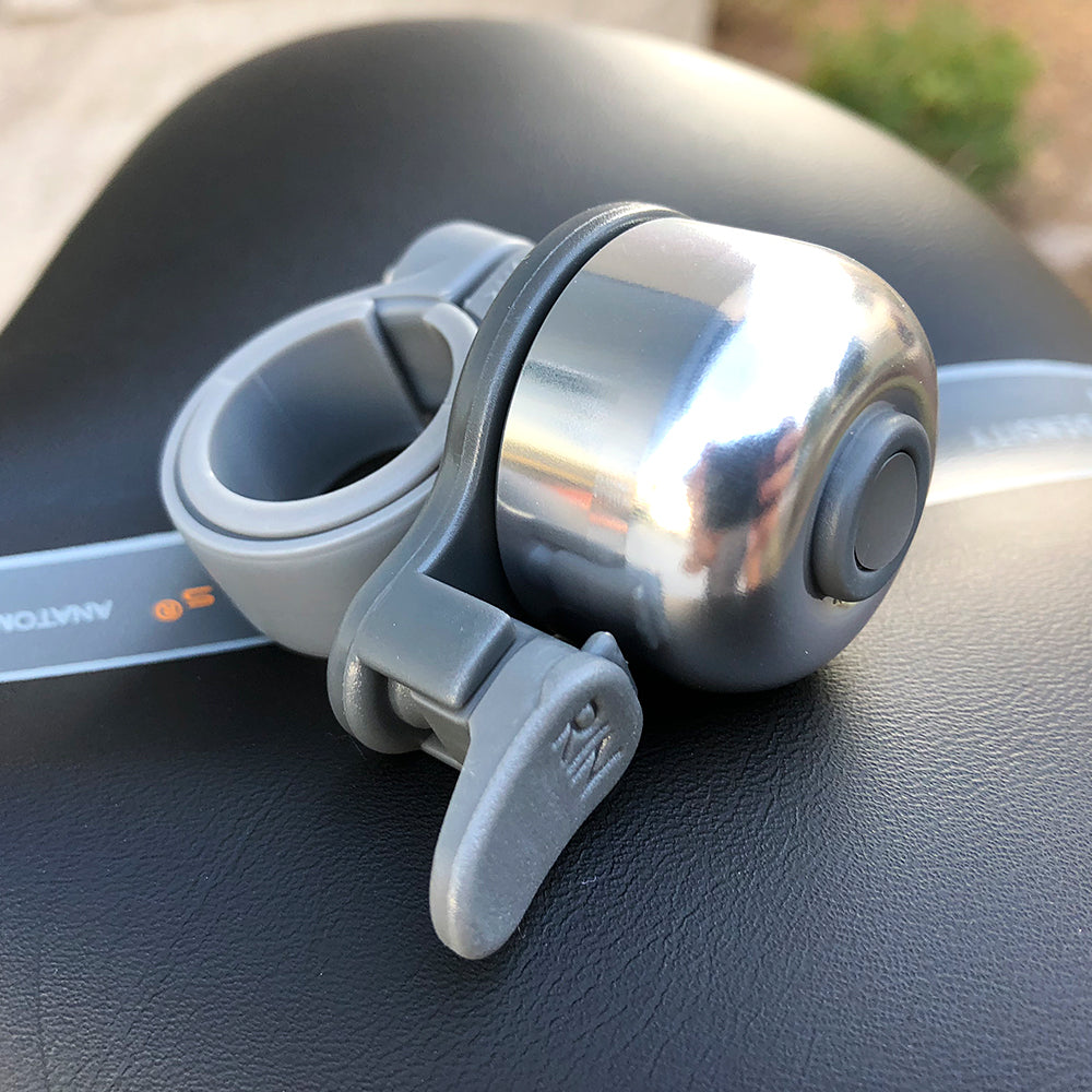 Aluminum-Single Strike Handlebar Bell (Silver)