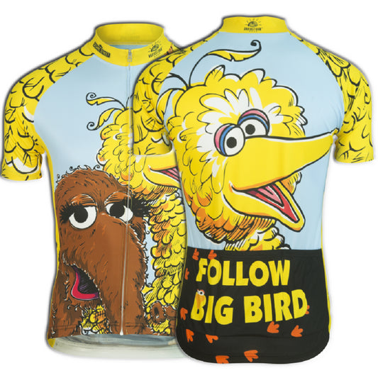 Sesame Street Big Bird & Snuffy Men's Cycling Jersey (2XL, 3XL)
