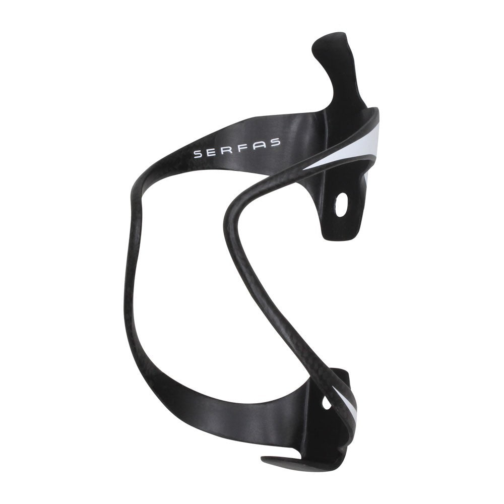 Serfas Tubular Carbon Cage (Black/White)
