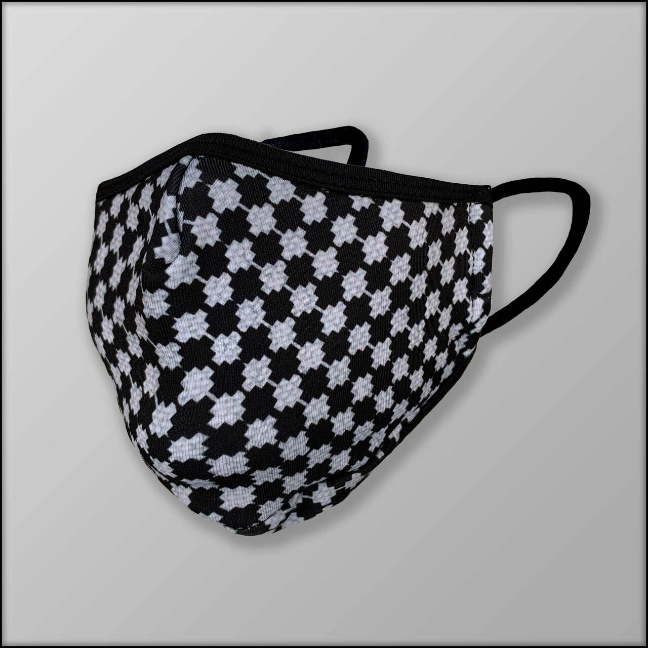 INKnBURN Checker Tweed 3-Layer Face Mask