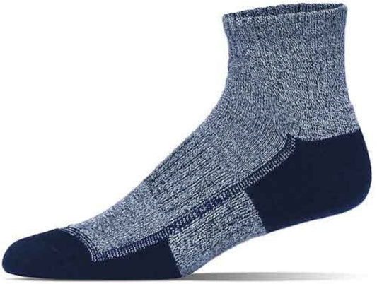 Feetures! Pure Comfort Light Cushion Light Quarter Sock - Navy X-Large