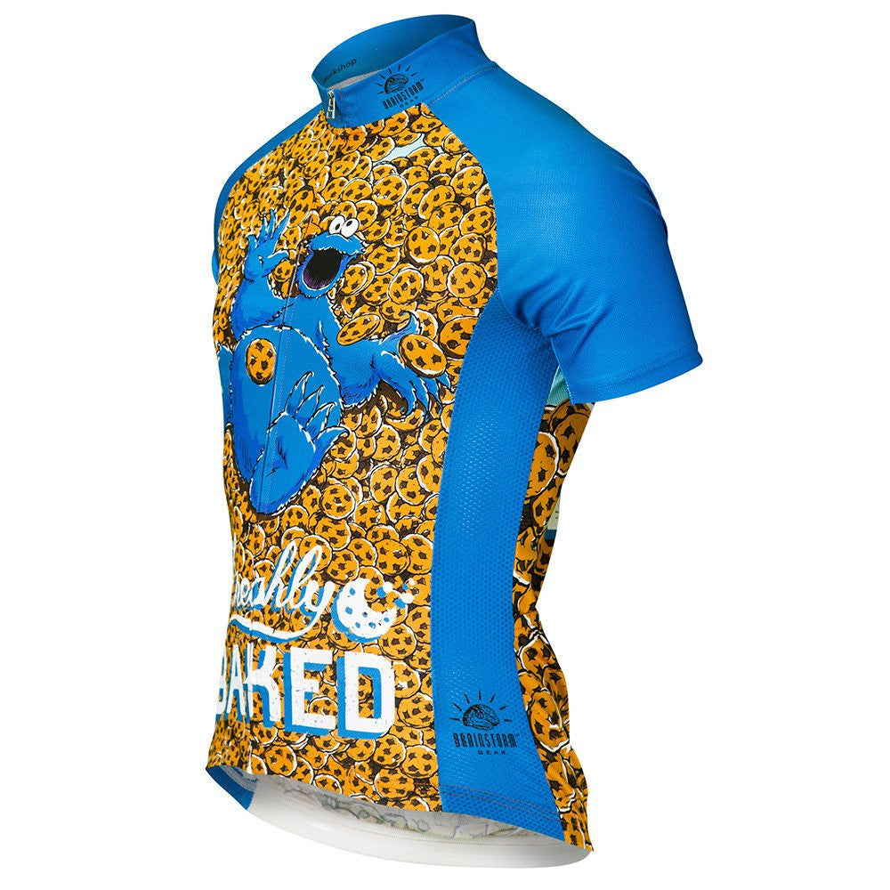 Sesame Street Cookie Monster Freshly Baked Men's Cycling Jersey (S, 3XL)