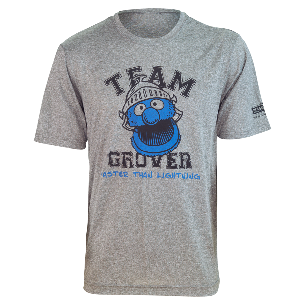 Brainstorm Gear Sesame Street TEAM GROVER "Faster Than Lightning!" Tech Shirt