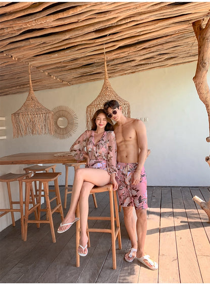 Matching Couple Men's & Women's Swimsuits