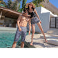 Male Female Matching Couple's Swimsuits