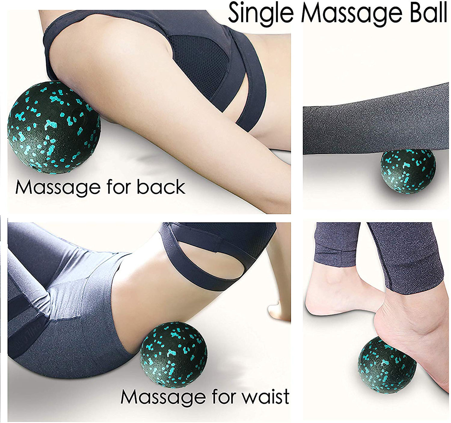 EPP Yoga Massage Roller & Fitness ball Foam Roller Set for Back Pain Self-Myofascial Treatment
