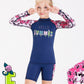Girls Two Piece Long Sleeve Rash Guard Set