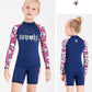 Girls Two Piece Long Sleeve Rash Guard Set
