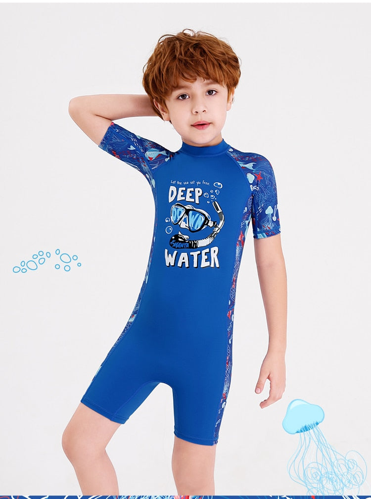 Kids Thermal Lycra Wetsuit / Swimsuit Shorty (with Back Zipper)