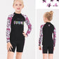 Girls Two Piece Long Sleeve Rash Guard Set