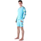 SABOLAY Compression Men's Rash Guard Swimsuit Hooded Shirt with Zipper