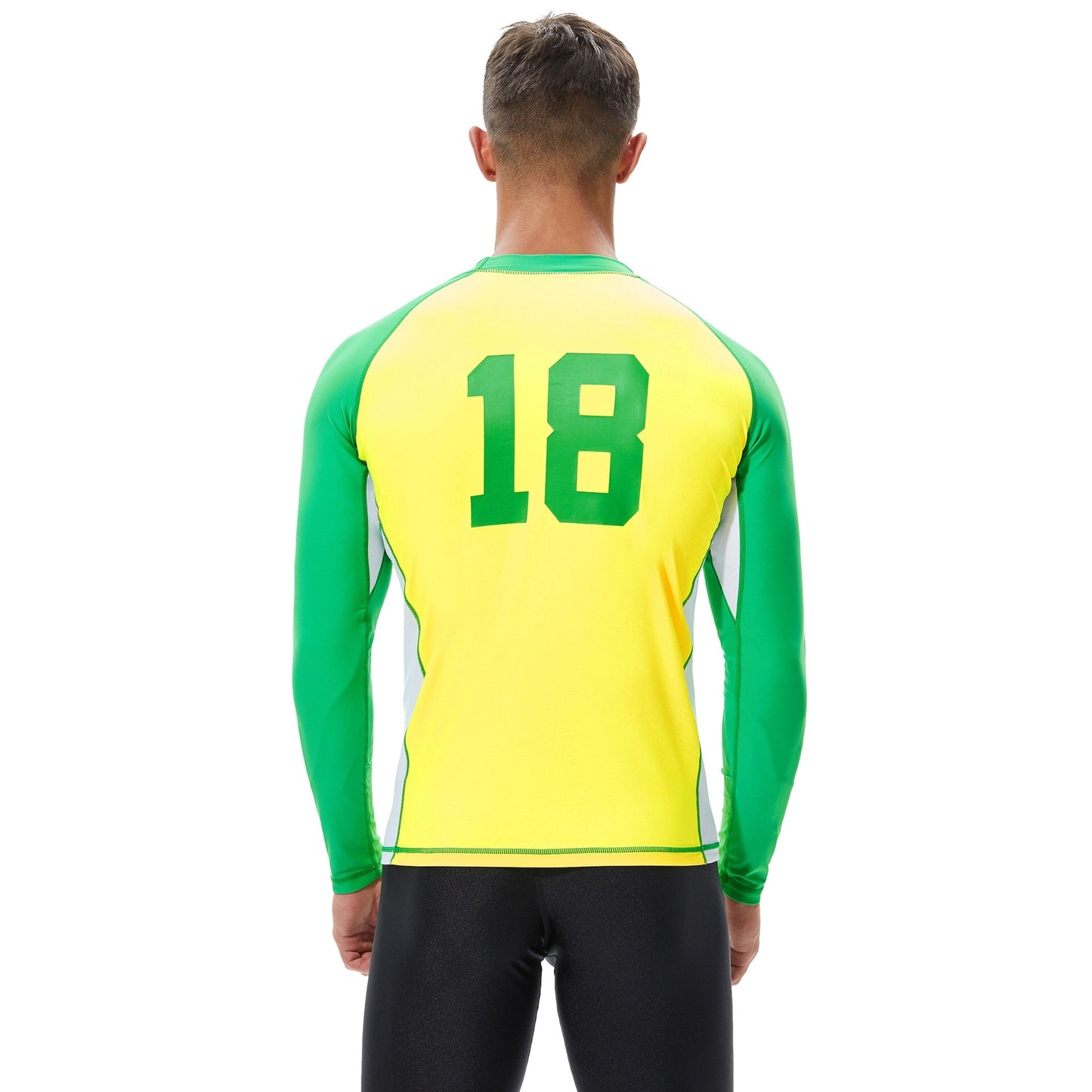 SEOBEAN TAUWELL Men's Long Sleeve Rash Guard Swimwear Surfing Shirt (Solid)