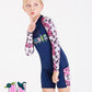 Girls Two Piece Long Sleeve Rash Guard Set