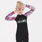 Girls Two Piece Long Sleeve Rash Guard Set