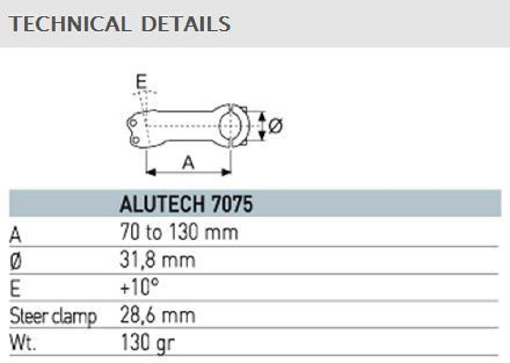 ITM Alutech 7075 Stem (White) 90 mm