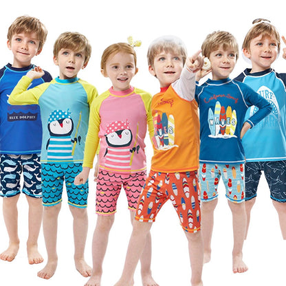 Kids Swimsuit Set Tops+Pants