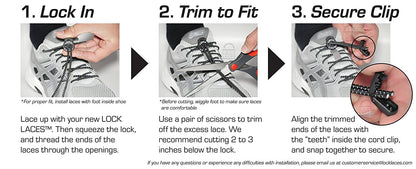 LOCK LACES (Elastic Shoelace and Fastening System) (Pink)