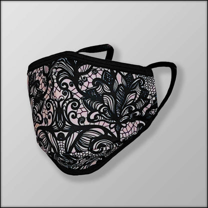 INKnBURN Lace 3-Layer Face Mask