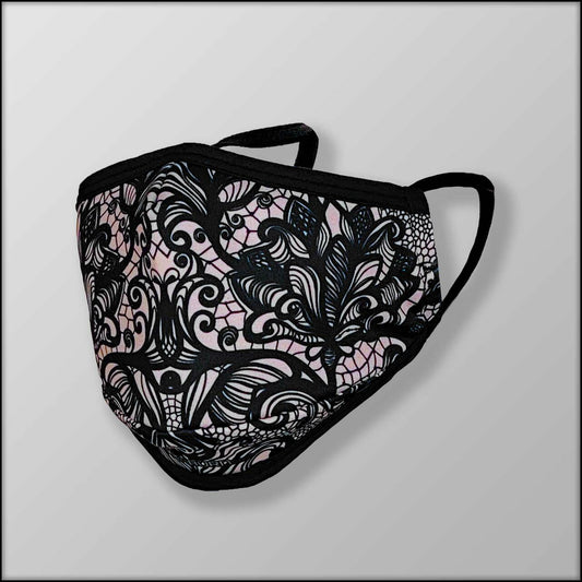 INKnBURN Lace 3-Layer Face Mask