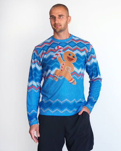 INKnBURN Men's Fast Cookie Long Sleeve Tech Shirt, Large