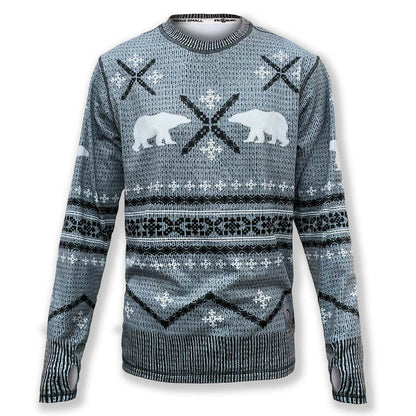 INKnBURN Men's Polar Bear Pullover with Thumbholes (M, L)
