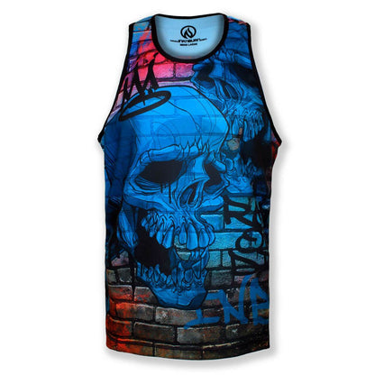 INKnBURN Men's Run or Die Graffiti Singlet (L, 2XL)