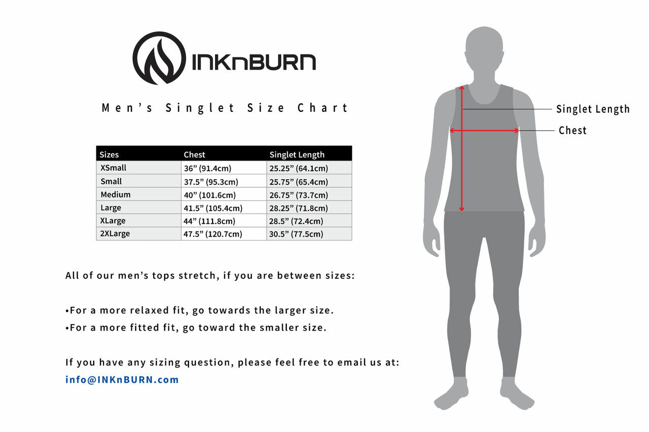 INKnBURN Men's Oni Singlet (M, L)