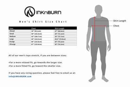 INKnBURN Men's Concentric Circles Tech Shirt (S, M, L, XL)