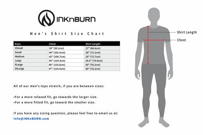 INKnBURN Men's Spiral Aloe Tech Shirt (S, M, L, XL, 2XL)