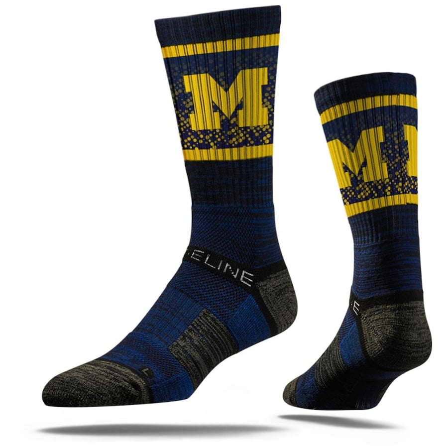 Michigan Wolverines Strideline Primary Logo Crew Socks - Navy