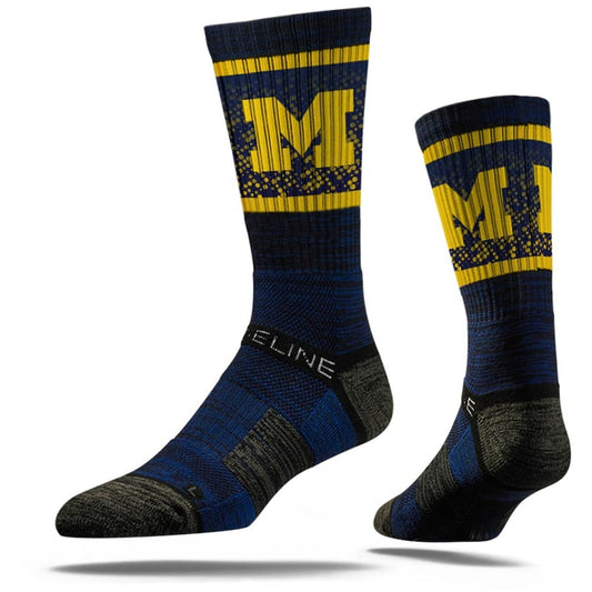 Michigan Wolverines Strideline Primary Logo Crew Socks - Navy