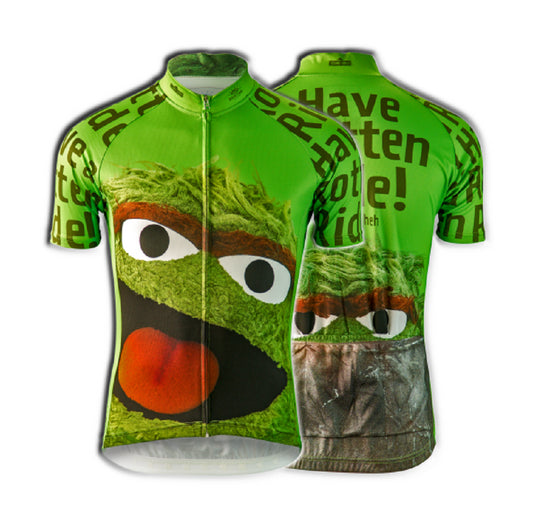 Sesame Street Oscar The Grouch Men's Cycling Jersey (S, 3XL)