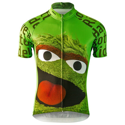 Sesame Street Oscar The Grouch Men's Cycling Jersey (S, 3XL)