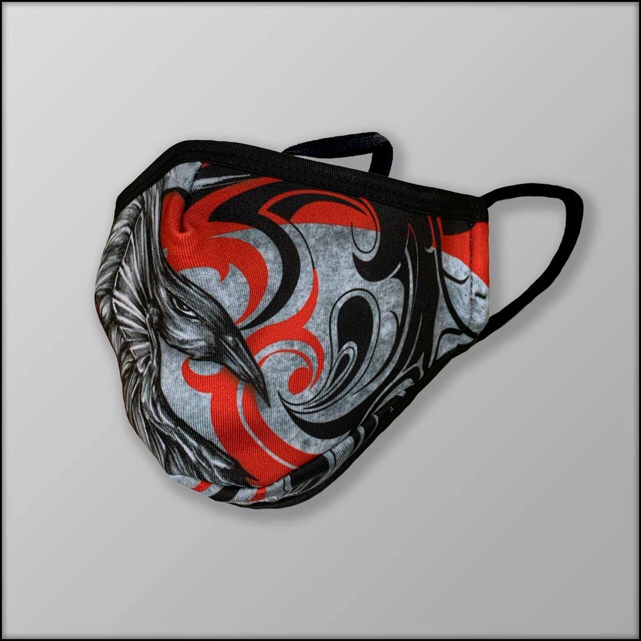 INKnBURN Raven 3-Layer Face Mask