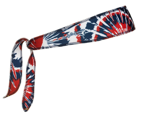 Halo Headband - tie version (Red, White & Blue Tie Dye)