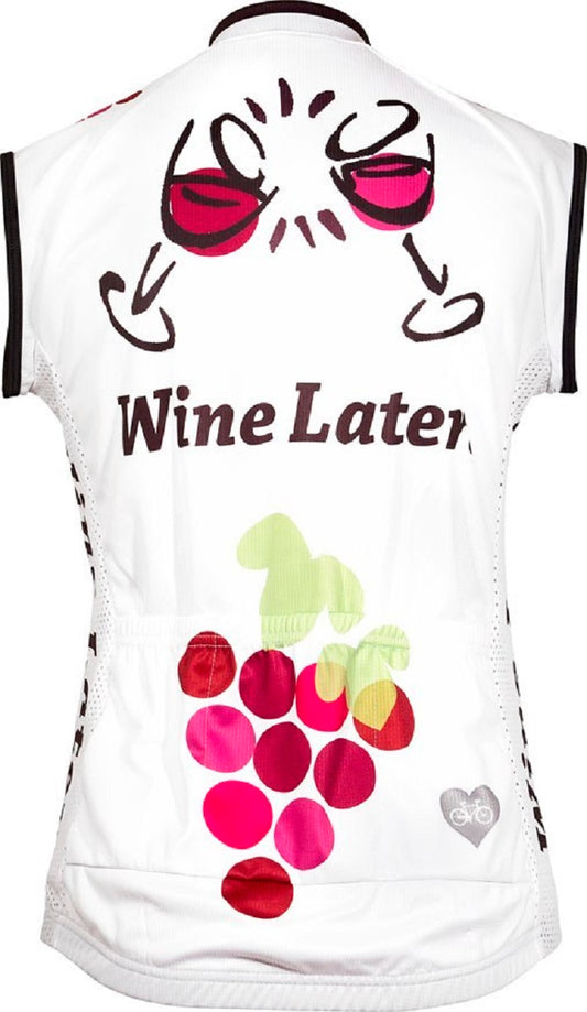 Ride Now, Wine Later Women's Sleeveless Cycling Jersey
