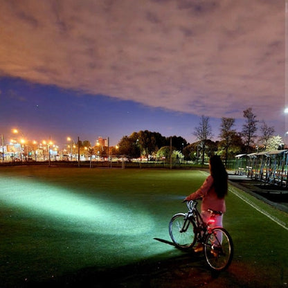NATFIRE 5200mAh Bicycle Headlight with Digital Battery Indicator (USB Rechargeable)