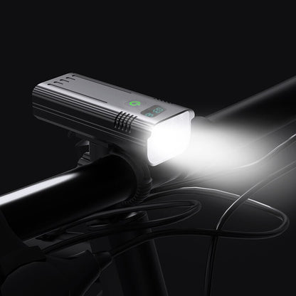 NATFIRE 10000mAh Bicycle Headlight with Digital Battery Indicator (USB Rechargeable)