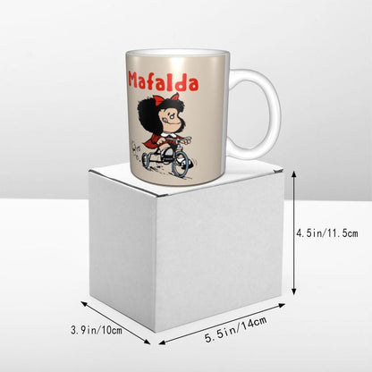 Mafalda Rides a Bike Coffee Mug